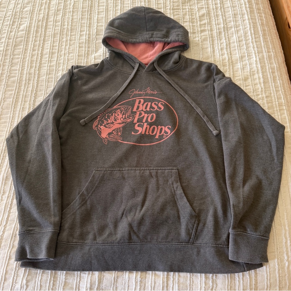 Bass Pro Shops Women’s Charcoal Hoodie with Coral Logo